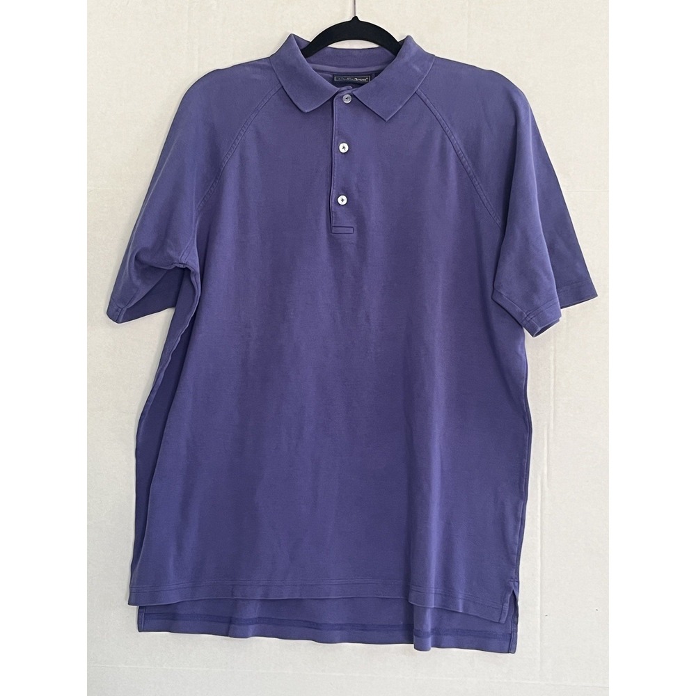 Bobby Jones Polo Shirt Mens MediumPurple Golf Collared Button Embroidered Casual